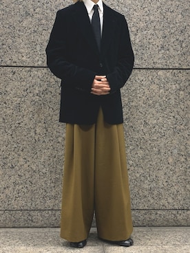 「DRIES VAN NOTEN（ドリスヴァンノッテン）のアイテム（フォーマルスーツ/小物）」を使った、nilfeal1108さん（メンズ・171cm）の冬コーディネート