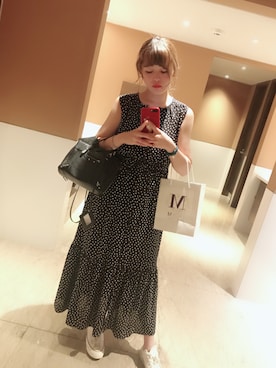 「united arrows」｜「アイテム（ジャンパースカート）」を使った、Dinkey さん（レディース・165cm）の夏コーディネート