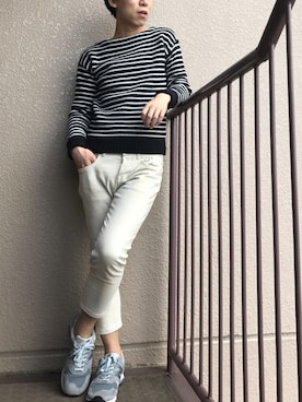 「SAINT LAURENT PARIS（サンローランパリ）のアイテム（ニット/セーター）」を使った、Asahi-1926さん（メンズ・171cm）の秋コーディネート