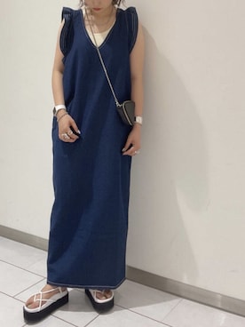 Kbf ケイビーエフ の フリルデニムワンピース ワンピース Wear