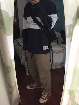 「Combackのアイテム」を使った、谁想盘我来着さん（メンズ・175cm）の夏コーディネート