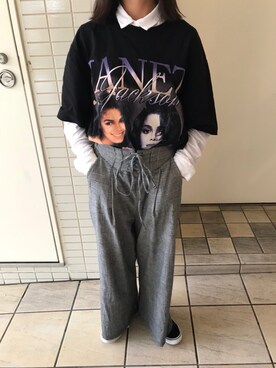 「JET LAG（ジェットラグ）のアイテム」を使った、AIさん（レディース・155cm）の秋コーディネート