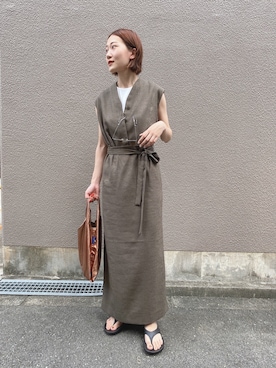 「サングラス」｜「アイテム（ビーチサンダル）」を使った、ｍoさん（レディース・160cm）の夏コーディネート