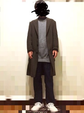 「RED KAP（レッドキャップ）のアイテム（スラックス）」を使った、葛根湯さん（メンズ・168cm）の冬コーディネート