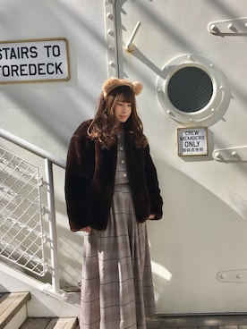 「ohotoro」｜「アイテム（ジャケット/アウター）」を使った、𝚖さん（レディース・155cm）の冬コーディネート