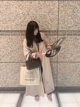 「COACH」｜「アイテム（トレンチコート）」を使った、𝚖さん（レディース・155cm）の秋コーディネート