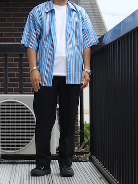 「N.HOOLYWOOD」｜「アイテム（スラックス）」を使った、yopida39さん（メンズ・165cm）の春コーディネート