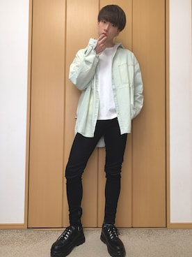 「アイテム（ピアス（片耳用））」を使った、Makotoさん（メンズ・175cm）の春コーディネート