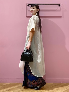 「BEAMS」｜「アイテム（ボストンバッグ）」を使った、Haruka.さん（レディース・164cm）の春コーディネート