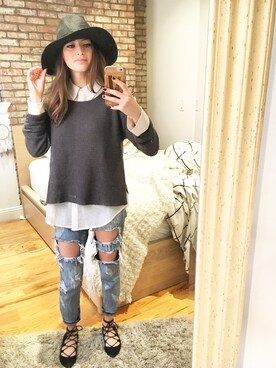 「ALDO（アルド）のアイテム（バレエシューズ）」を使った、girlwiththebigeyesさん（レディース・165cm）の春コーディネート