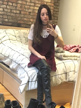 「LOVE」｜「アイテム（ワンピース/ドレス）」を使った、girlwiththebigeyesさん（レディース・165cm）の春コーディネート