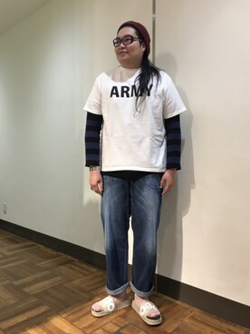 日下部氏さん（メンズ・180cm）の春コーディネート