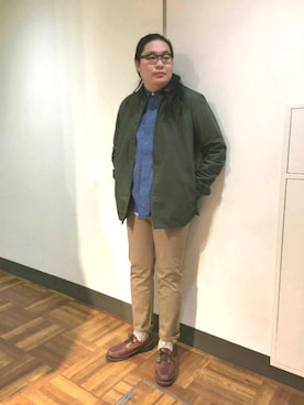 日下部氏さん（メンズ・180cm）の春コーディネート