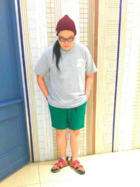 「MANASTASH（マナスタッシュ）のアイテム（スニーカー）」を使った、日下部氏さん（メンズ・180cm）の夏コーディネート