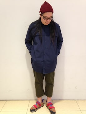 「MANASTASH（マナスタッシュ）のアイテム（スニーカー）」を使った、日下部氏さん（メンズ・180cm）の夏コーディネート