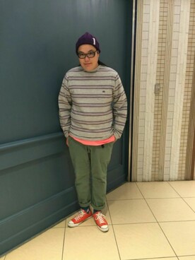 日下部氏さん(メンズ・180cm)の秋コーディネート