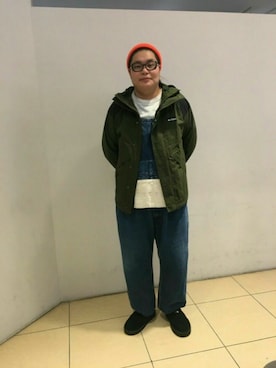 「WILD THINGS（ワイルドシングス）のアイテム（マウンテンパーカー）」を使った、日下部氏さん（メンズ・180cm）の冬コーディネート