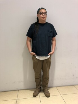 「BEAVER（ビーバー）のアイテム（タンクトップ）」を使った、日下部氏さん（メンズ・180cm）の春コーディネート