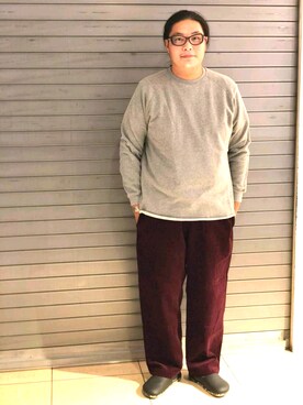 「Gramicci（グラミチ）のアイテム（スウェット）」を使った、日下部氏さん（メンズ・180cm）の夏コーディネート