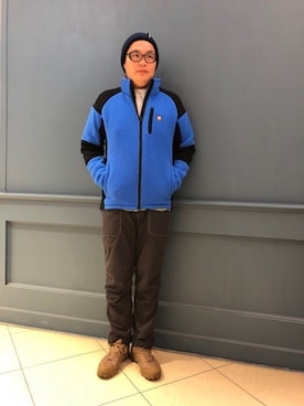 「and wander（アンドワンダー）のアイテム（パンツ）」を使った、日下部氏さん（メンズ・180cm）の秋コーディネート