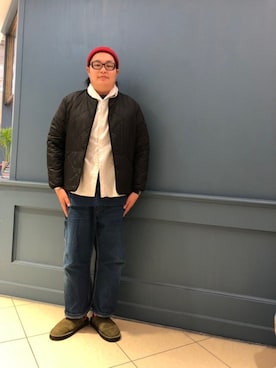 「MANASTASH（マナスタッシュ）のアイテム（ジャケット/アウター）」を使った、日下部氏さん（メンズ・180cm）の冬コーディネート