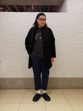 「and wander（アンドワンダー）のアイテム（トップス）」を使った、日下部氏さん（メンズ・180cm）の春コーディネート
