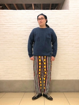 日下部氏さん（メンズ・180cm）の春コーディネート