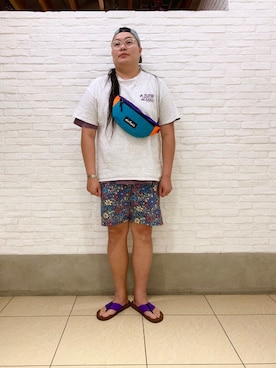 「WILD THINGS（ワイルドシングス）のアイテム（バッグ）」を使った、日下部氏さん（メンズ・180cm）の夏コーディネート