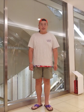 「COMMON EDUCATION（コモンエデュケーション）のアイテム」を使った、日下部氏さん（メンズ・180cm）の夏コーディネート