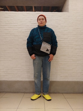 「SUBU（スブ）のアイテム（その他シューズ）」を使った、日下部氏さん（メンズ・180cm）の秋コーディネート