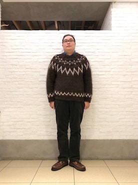 日下部氏さん（メンズ・180cm）の冬コーディネート