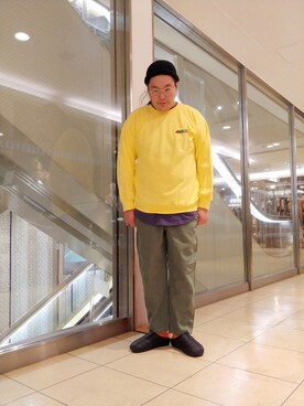 「SUBU（スブ）のアイテム（スリッポン）」を使った、日下部氏さん（メンズ・180cm）の冬コーディネート