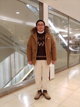 日下部氏さん(メンズ・180cm)の冬コーディネート