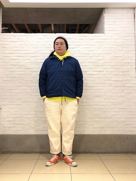 「AlexanderLeeChang（アレキサンダーリーチャン）のアイテム（トップス）」を使った、日下部氏さん（メンズ・180cm）の冬コーディネート