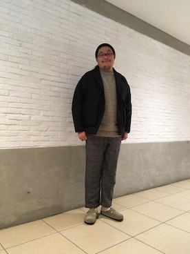 日下部氏さん（メンズ・180cm）の冬コーディネート