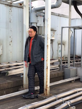 日下部氏さん（メンズ・180cm）の冬コーディネート