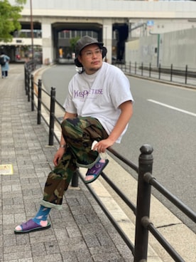 「アイテム（マスク）」を使った、日下部氏さん（メンズ・180cm）の春コーディネート