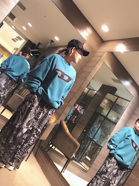「DIESEL（ディーゼル）のアイテム（スカート）」を使った、RM 림さん（レディース・151cm）の夏コーディネート