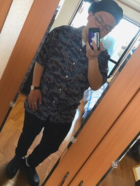「ダニエルウェリントン」｜「アイテム（ハンチング/ベレー帽）」を使った、マルコさん（メンズ・165cm）の春コーディネート