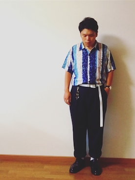 「ダニエルウェリントン」｜「アイテム（財布/小物）」を使った、マルコさん（メンズ・165cm）の夏コーディネート
