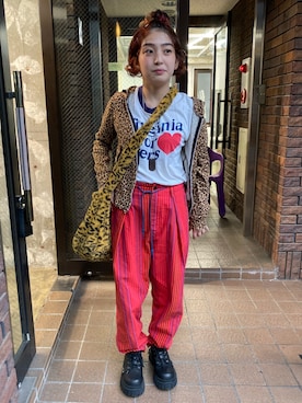 「UNIF（ユニフ）のアイテム（バッグ）」を使った、maoさん（レディース・154cm）の春コーディネート