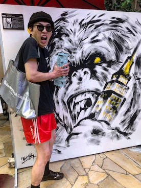 「BlackEyePatch（ブラックアイパッチ）のアイテム（バッグ）」を使った、244さん（メンズ・176cm）の春コーディネート