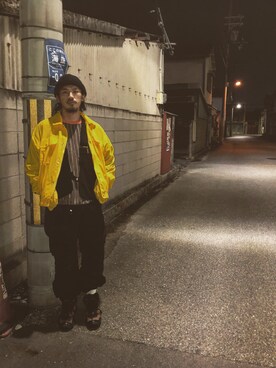 「R.M GANG（アールエムギャングレベルモダニストギャング）のアイテム」を使った、244さん（メンズ・176cm）の秋コーディネート