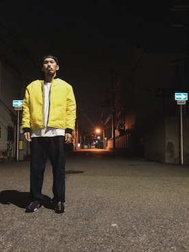 「ストリート服が好き」｜「アイテム（ブルゾン）」を使った、244さん（メンズ・176cm）の秋コーディネート