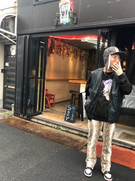 「Super Duper（スーパーデューパー）のアイテム（帽子）」を使った、244さん（メンズ・176cm）の冬コーディネート