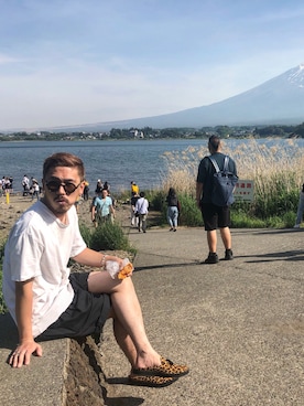 「アイテム（スリッポン）」を使った、244さん（メンズ・176cm・20代）の夏コーディネート