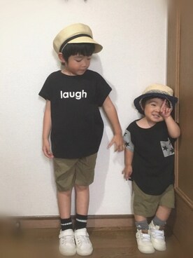 「5歳」｜「アイテム（キャスケット）」を使った、yuukajuさん（キッズ・110cm）の夏コーディネート