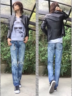 「ATTACHMENT（アタッチメント）のアイテム（キーホルダー）」を使った、ジウ  𝓭𝓮𝓳𝓪-𝓿𝓾さん（メンズ・182cm）の秋コーディネート