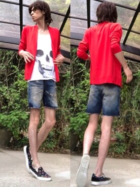 「White Flags（ホワイトフラッグス）のアイテム」を使った、ジウ  𝓭𝓮𝓳𝓪-𝓿𝓾さん（メンズ・184cm）の夏コーディネート