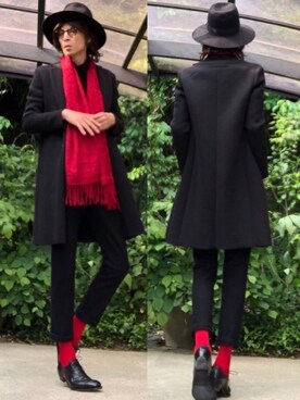 赤ストール のメンズ人気ファッションコーディネート Wear